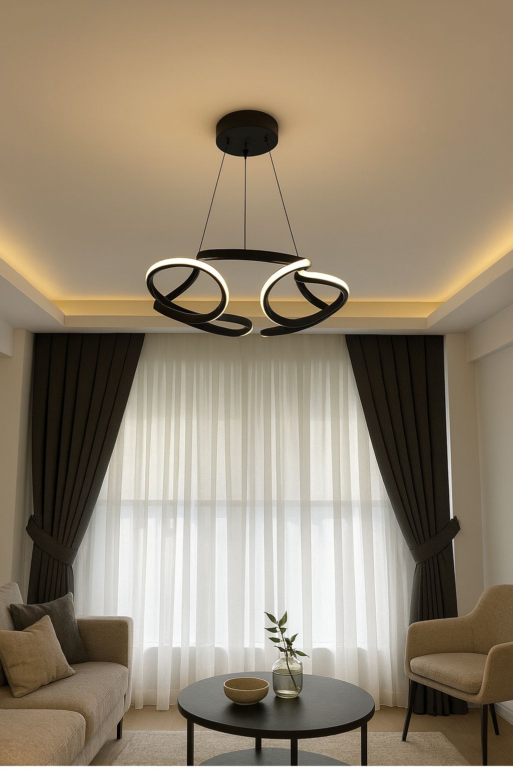 1020 - Dron Büyük Led Avize