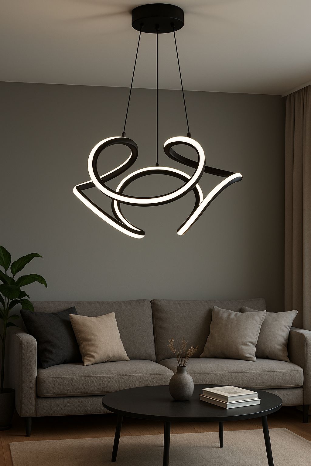 1029 - Dron 2 Kanal Orta Led Avize