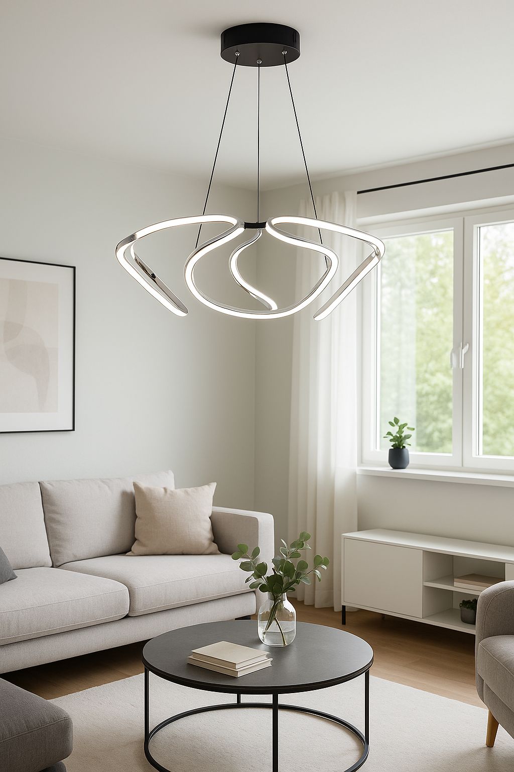 1030 - Dron 2 Kanal Büyük Led Avize