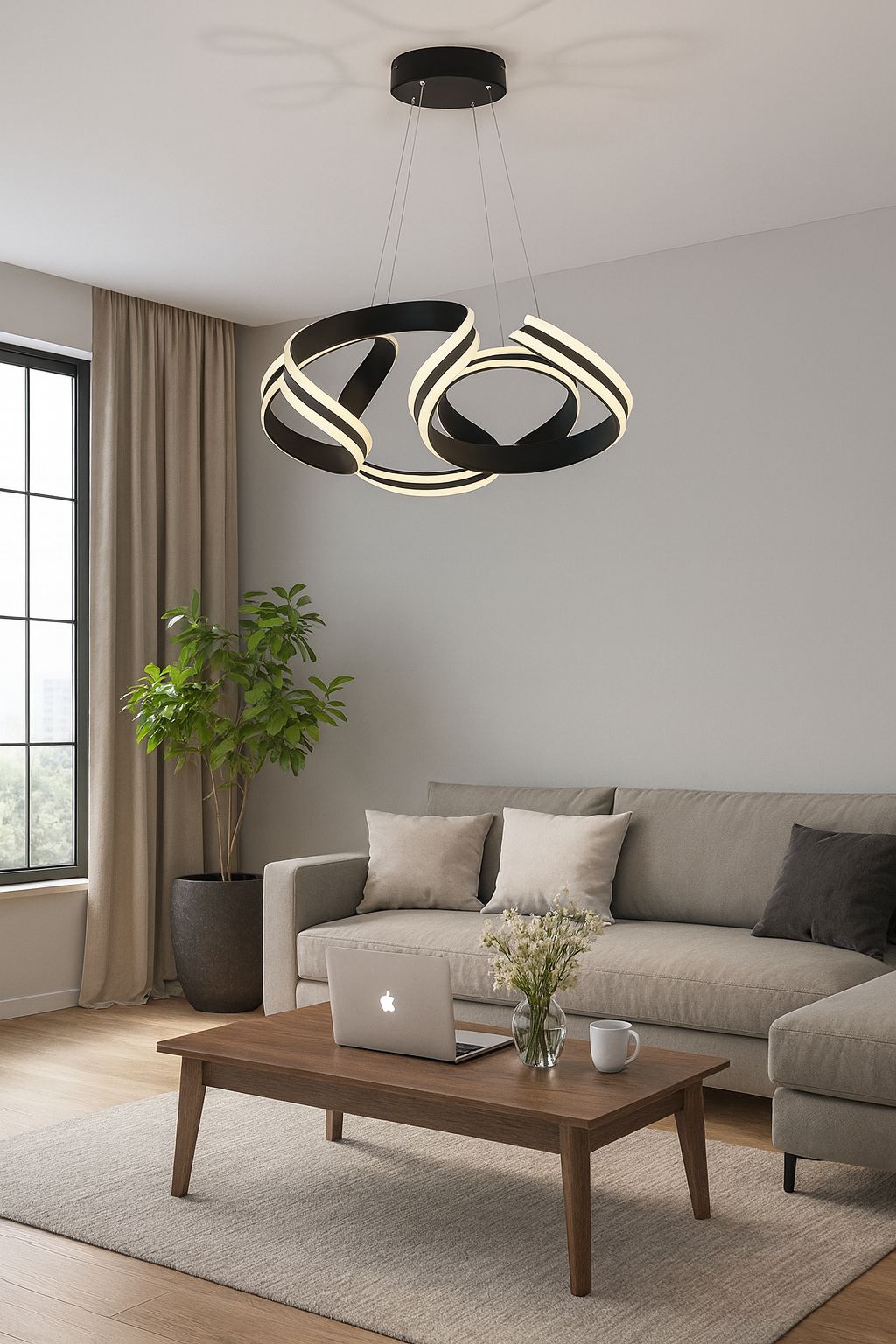 1042 - Papatya Dron 4 Kanal Led Avize