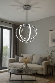 1074 - Elips 4lü İç İçe Led Avize