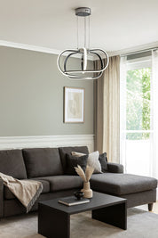 1074 - Oval 4lü İç İçe Led Avize