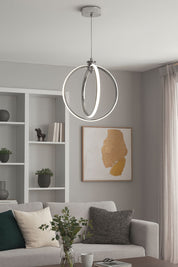 1076 - Yuvarlak Küre Büyük Led Avize