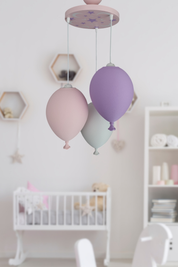 Kız Çocuk 3'Lü Sarkıt Avize,Balon Avize