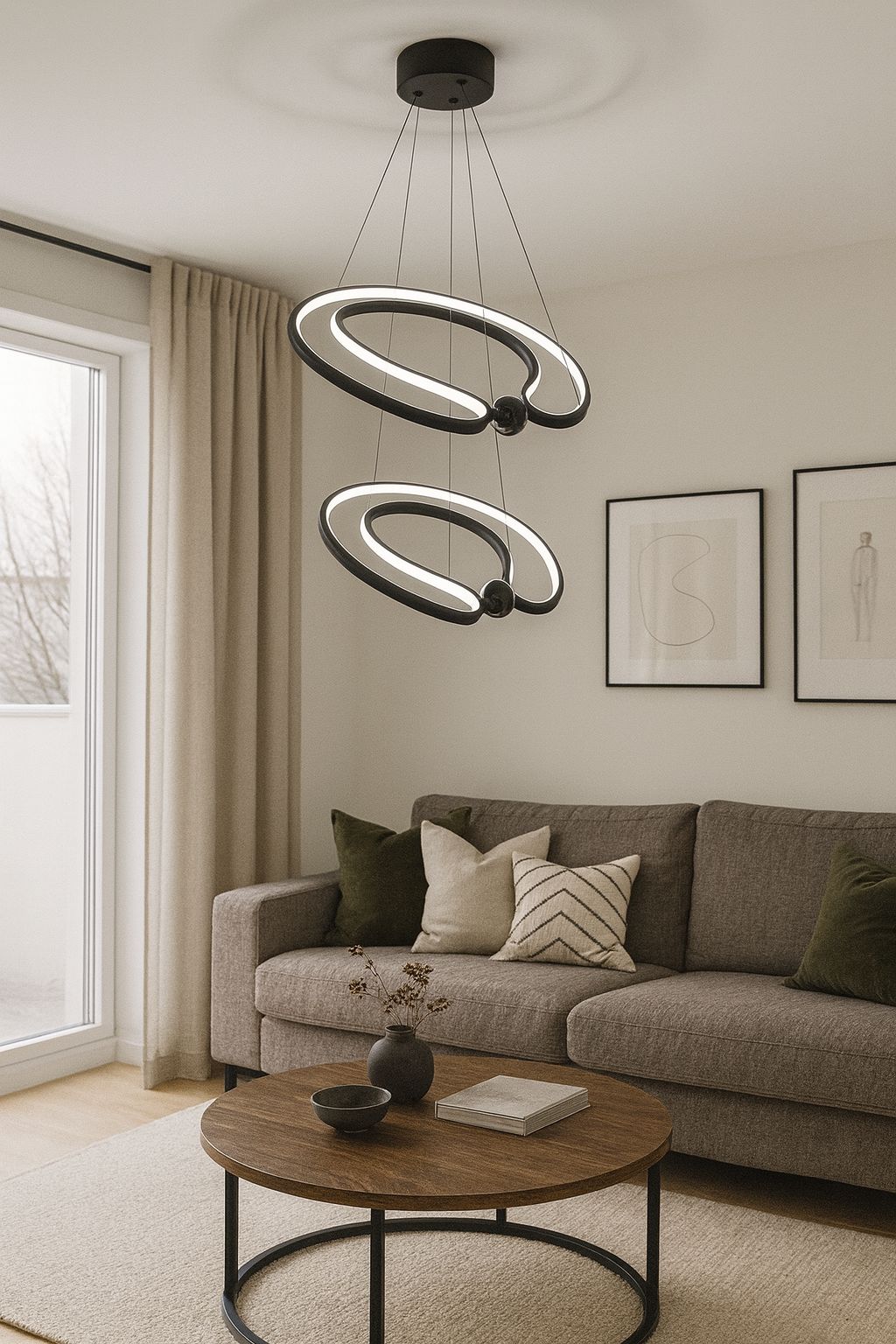 206 - Hilal 2li  Led Avize