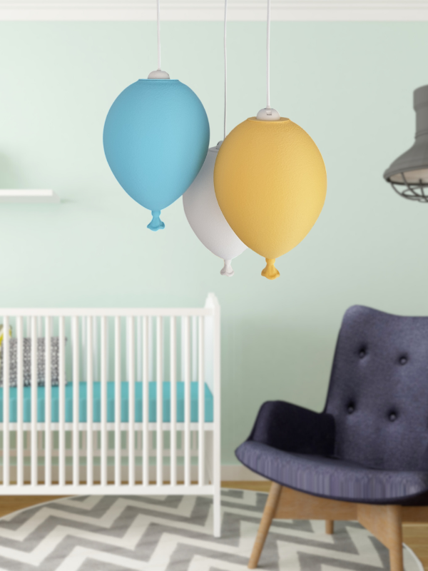 Erkek Çocuk Avize 3'lü Sarkıt,Balon Avize