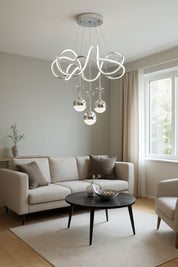 607 - Çemberli Yıldız 3 Top Led Avize