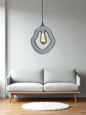 Bohem Beton Görünümlü Avize (Gri)