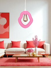 Bohem Beton Görünümlü Avize (Pembe)