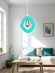 Bohem Beton Görünümlü Avize (Su Yeşili)